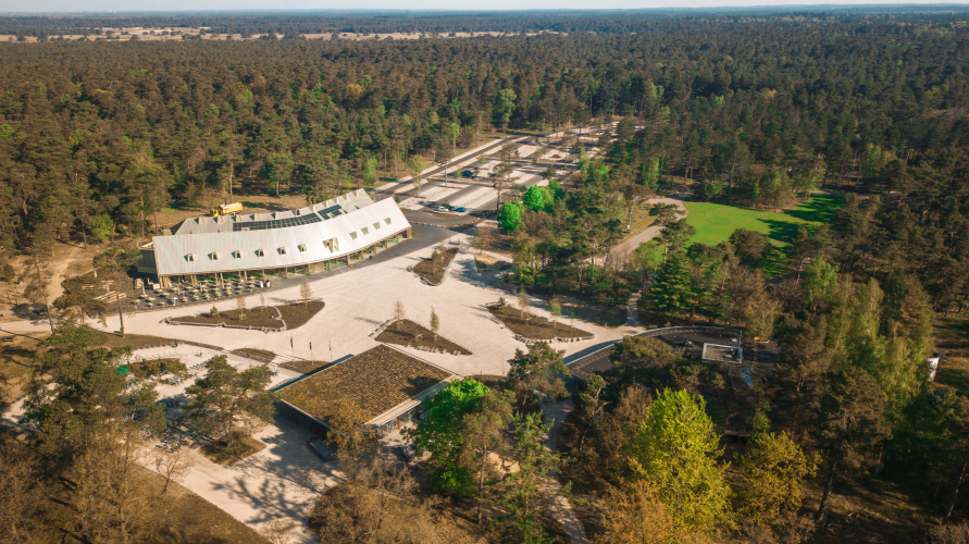 Bovenaanzicht Nationaalpark Hoge Veluwe