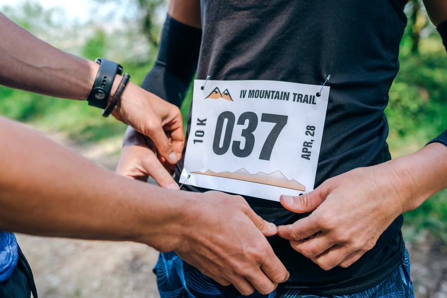 Startnummers sportevenement