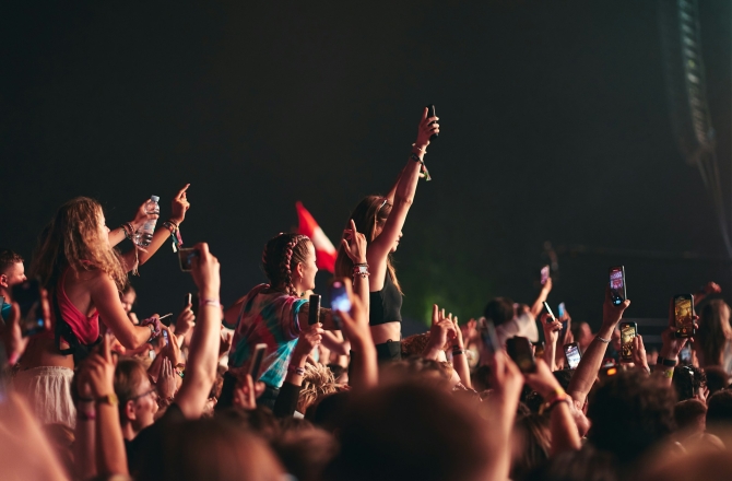 Publiek op festival